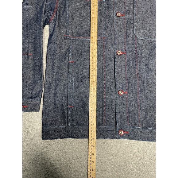 Vintage Platinum Fubu Fat Albert Denim Jean Jacket Mens XL Blue Rap Hip Hop - Picture 12 of 14